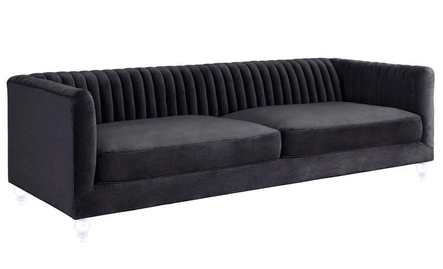 Aviator Grey Velvet Sofa - TOV Furniture added by Lauren Houston