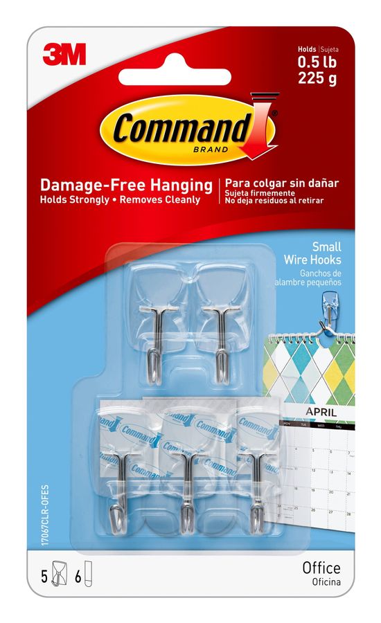 Command Small Wire Toggle Hooks, Clear, Damage Free Decorating, Five Hooks - Walmart.com added by Rescued Room Design