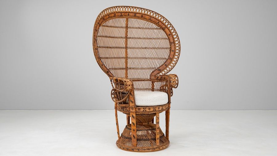 Bamboo Armchair With Upholstered Seat$1,495Add to wishlistSKU:EUA_B2627_01Weight:19,8 lb.Dimensions:Height: 57,7 in.Width: 42,9 in.Depth: 22,6 in.Origin:FranceAge:20th CenturyMaterials and colorsBambooFabricShipping quoteFor more info on our shipping policy please read our FAQs.Contact us added by Serena Finnerty