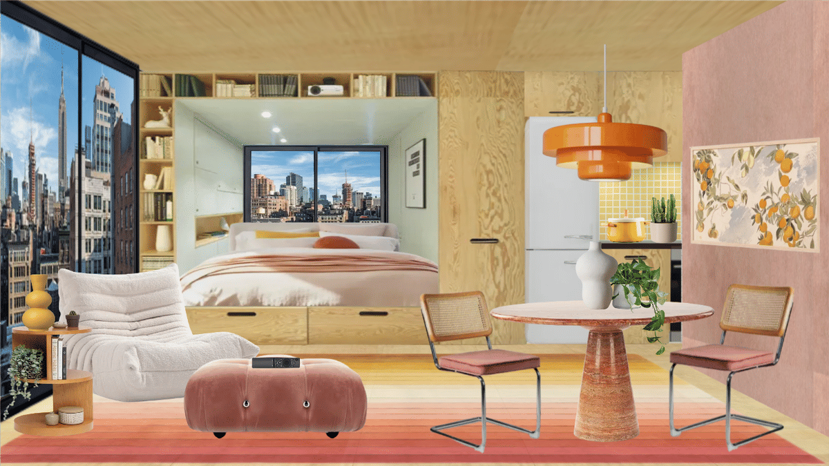 Beige dorm room ideas and inspo.