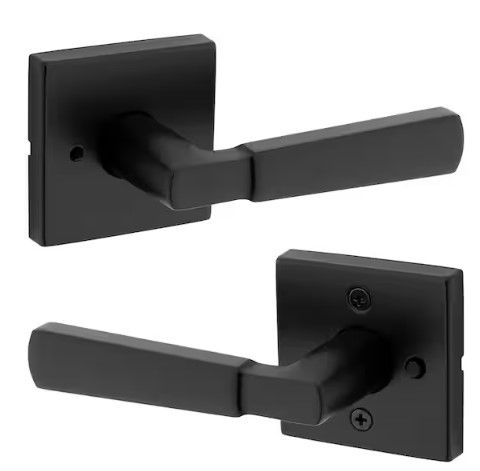 Kwikset Perth Matte Black Reversible Square Straight Bed/Bath Door Handle 730PHL SQT 514 CP added by Danielle Lambert