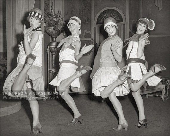 Vintage 1920s Photo of Four Flappers Dancing the Charleston  - Etsy added by Christina Miller