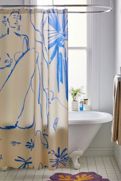 sandrapoliakov For Deny Mystical Forest Blue Shower Curtain added by Katelyn Williams