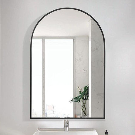 Everly Quinn Rasto Metal Framed Wall Mounted Bathroom / Vanity Mirror | Wayfair added by Jesse Coleman