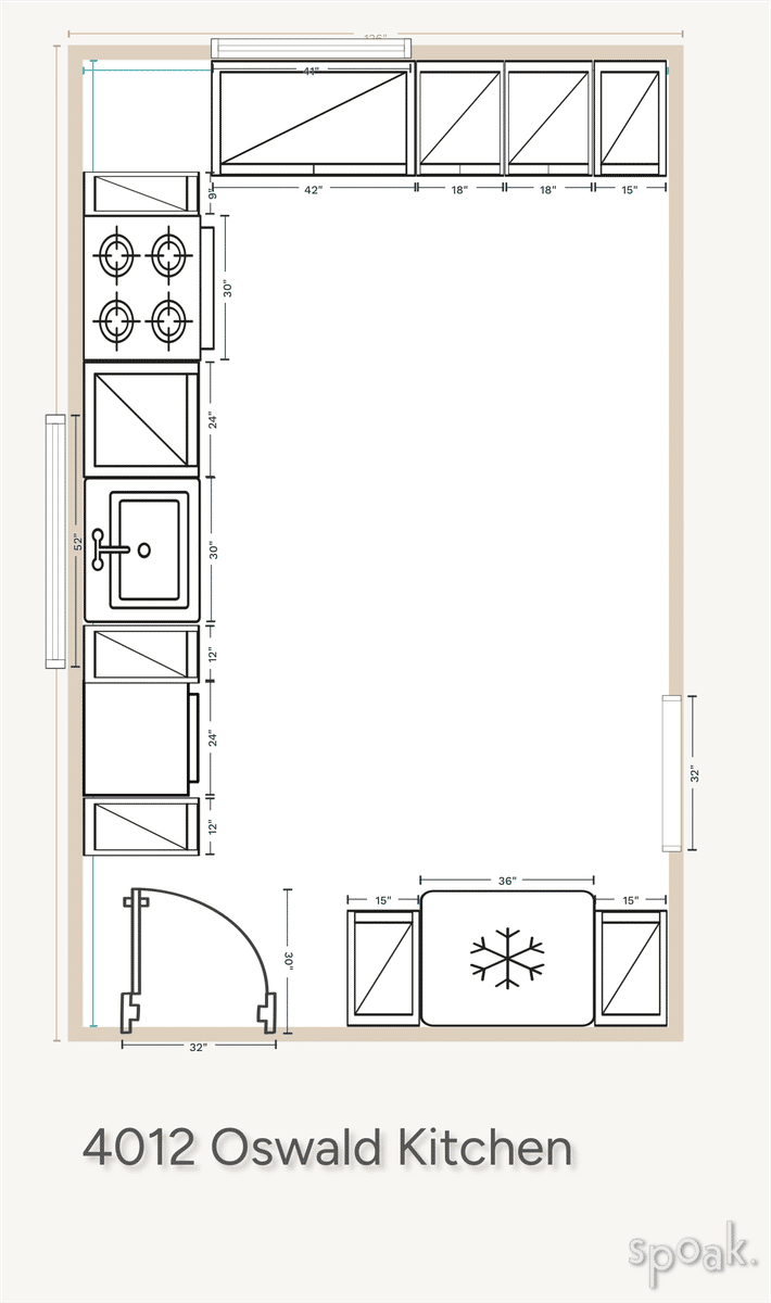 Kitchen Plan designed by Julianne Hart