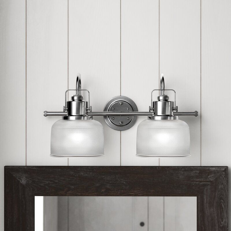 Rosser 2 Light Transparent Dimmable Vanity Light added by Jesse Coleman