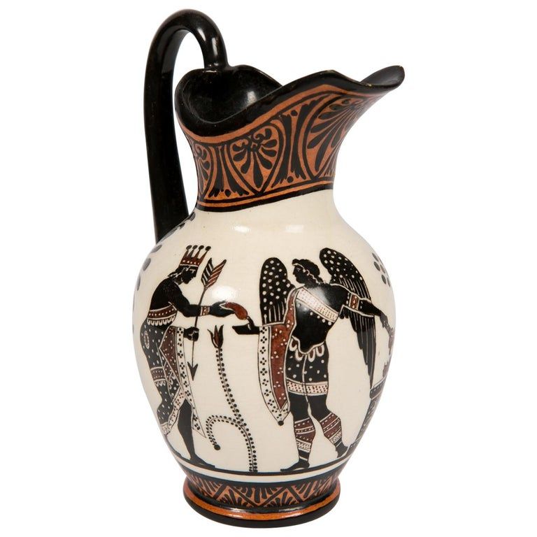 Antique Italian Pitcher Giustiniani Circa 1840 Etrruscan Revival Design added by Tara Cavanagh
