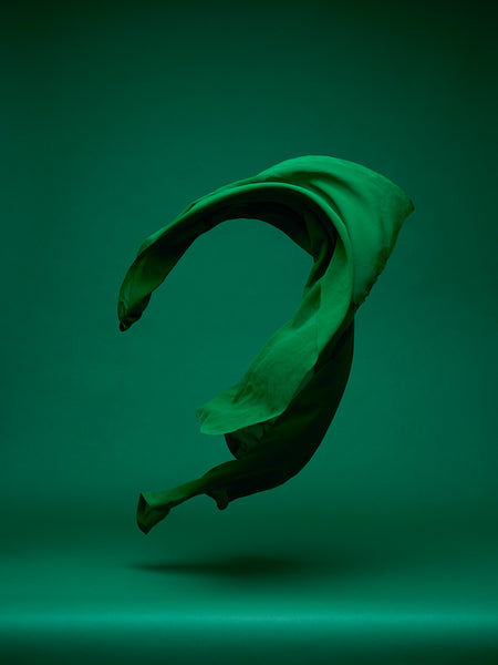 Neal Grundy - Dancing Fabric, Green on Green added by June Neil