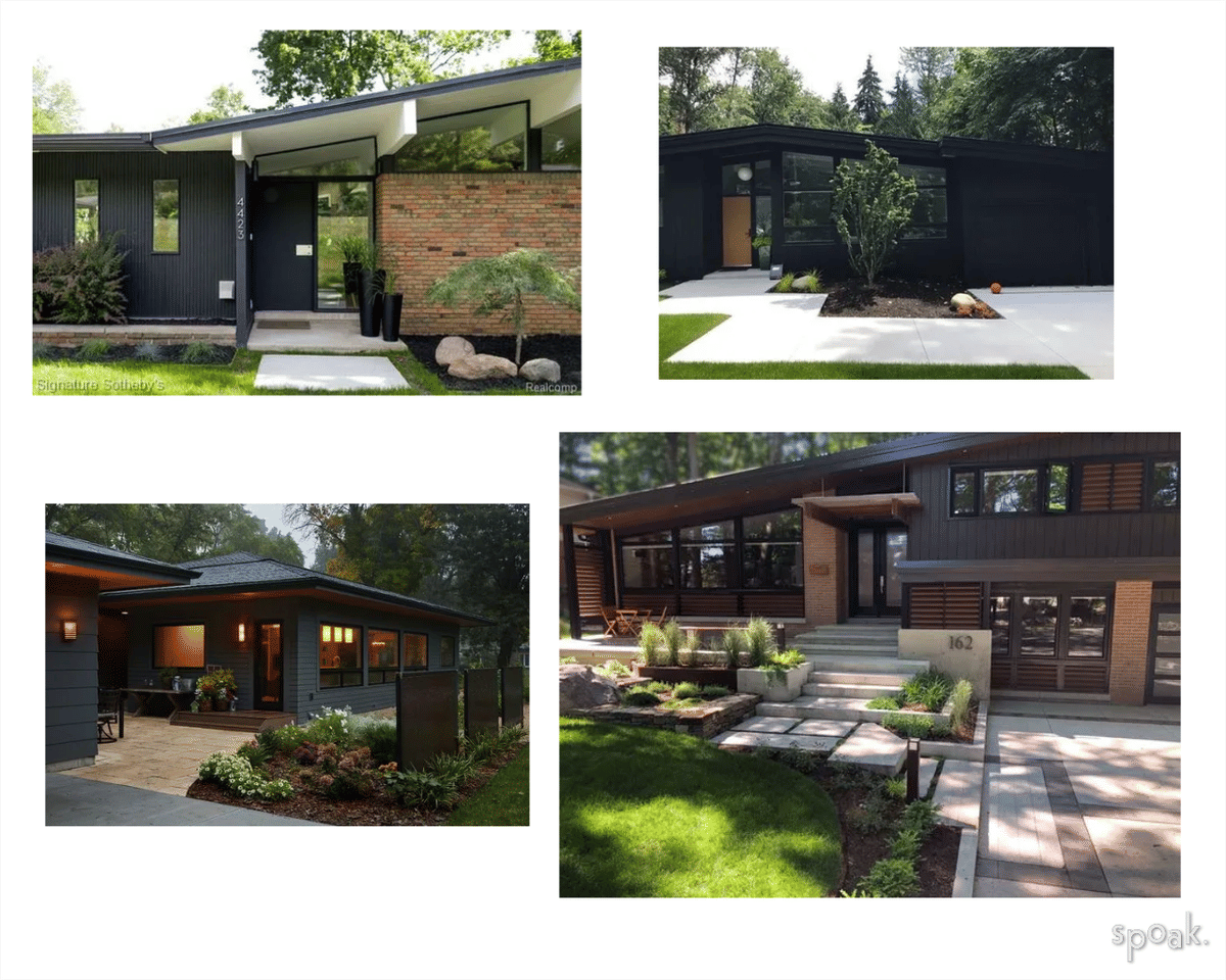 Mid Century Modern Outdoor Ideas designed by Blackbird House