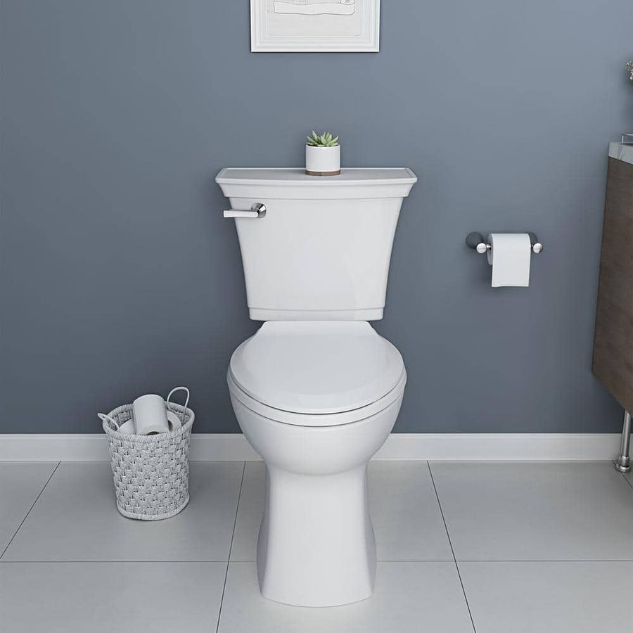 American Standard Rumson 2-Piece 1.28 GPF Single Flush Elongated Toilet in White Seat is Included 719AA101.020 - The Home Depot added by Erin Herston