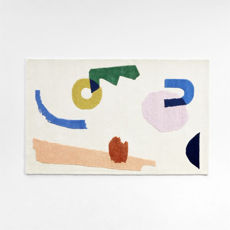 Abstract Shapes Beige Geometric Kids Rug 8x10 + Reviews | Crate & Kids added by Cynthia Hodder