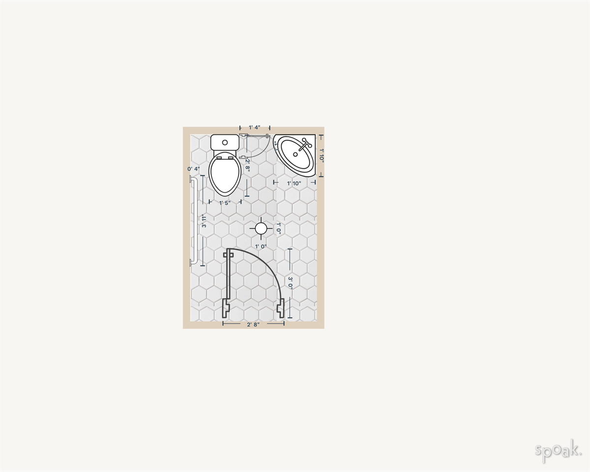 Bathroom Plan designed by Lydia Bransten