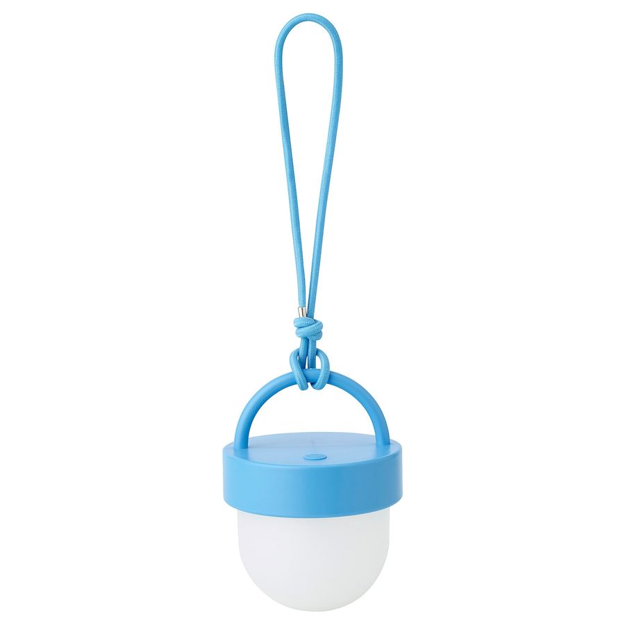 SOMMARLÅNKE LED pendant lamp, blue/battery operated outdoor, 37/8" - IKEA added by Erica Ramon