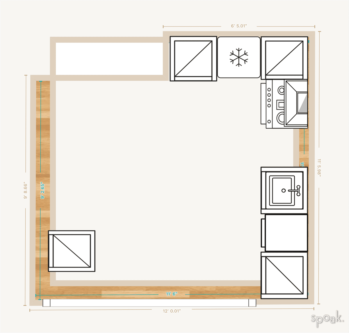 Dorm Room Floor Plan designed by Lauren Garcia
