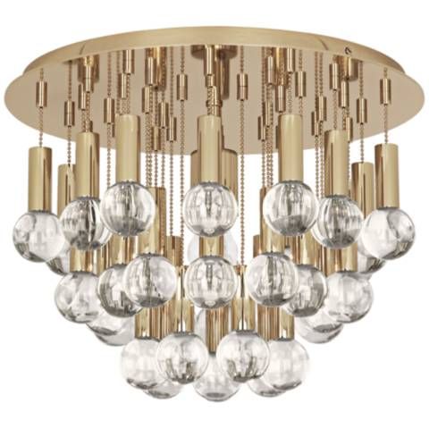 Jonathan Adler Milano 14 3/4" Wide Polished Brass Ceiling Light - #15V70 | Lamps Plus added by Abby Phillips