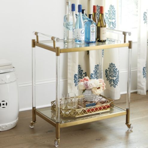 Isadora Acrylic Rolling Bar Cart added by erika grossman