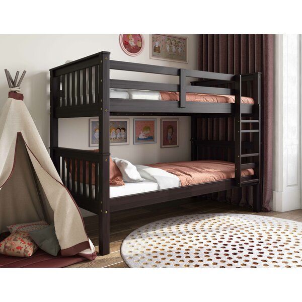 Helzer Twin Over Twin Solid Wood Standard Bunk Bed by Harriet Bee added by Amanda White