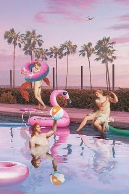 Pool Party Canvas Artwork by Jonas Loose (26 x 40) added by Christina Miller