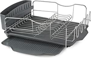 Polder KTH-615 Dish Rack & Tray 4 PC Combo– Advantage System Includes Rack, Drain Tray, Removable Drying Tray & Cutlery Holder – Stainless Steel & Plastic added by Ruthann R