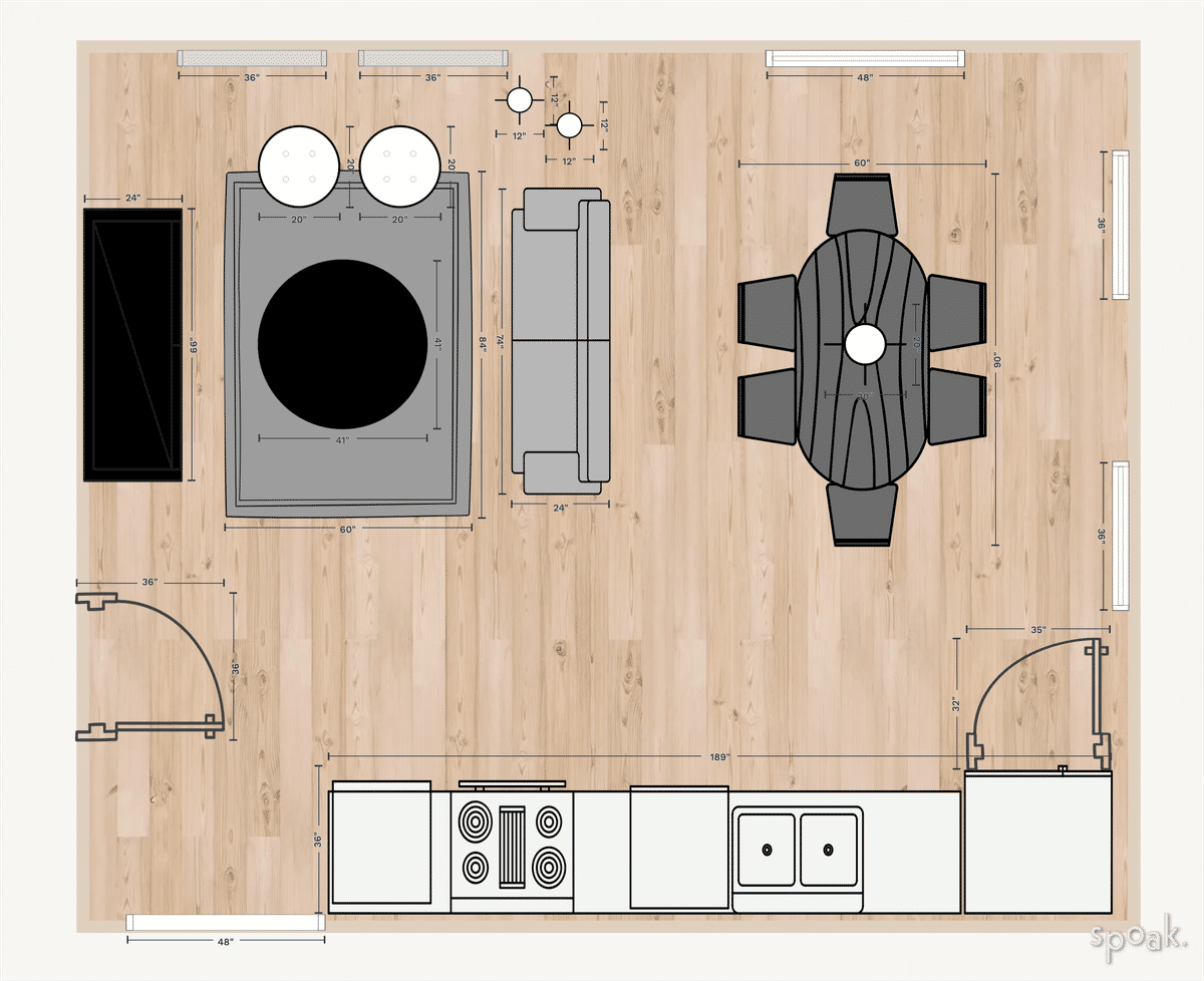 Kitchen Plan designed by Vanessa Buganza