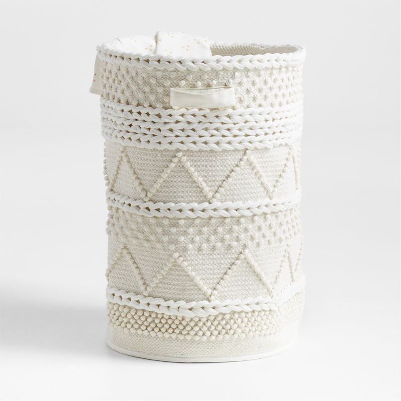Dottie White Macrame Kids Woven Hamper + Reviews | Crate & Kids added by Emily Bartha