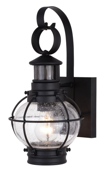 Roseto Thiago 14" Tall Outdoor Wall Sconce with Seedy Glass Shade added by Ashley Kinder
