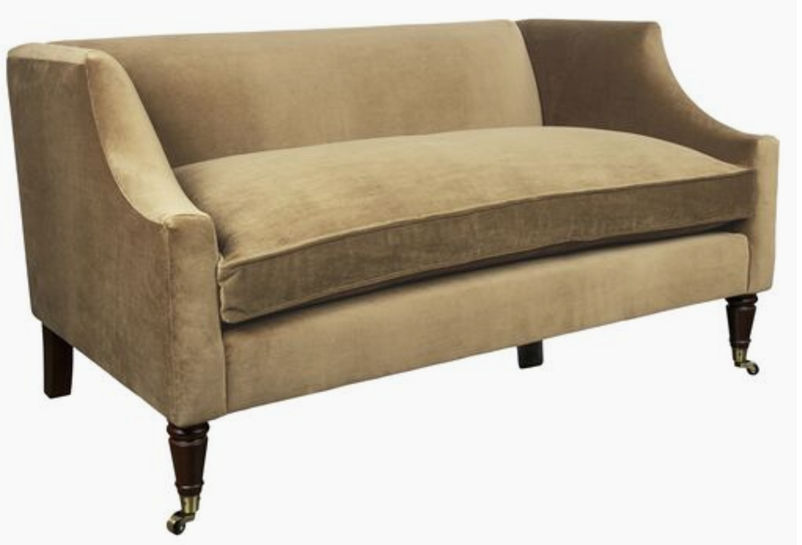 Gage Swoop-Arm Settee, Performance Velvet added by Sandy Schargel Interiors