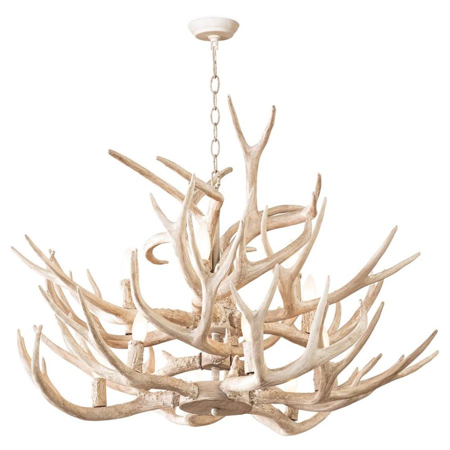 Regina Andrew Waylon French Resin Cream Steel Antler Chandelier added by Kelly Semerene