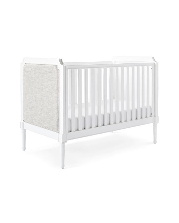 Harbour Cane Upholstered Convertible Crib added by eyeswoon interior therapy