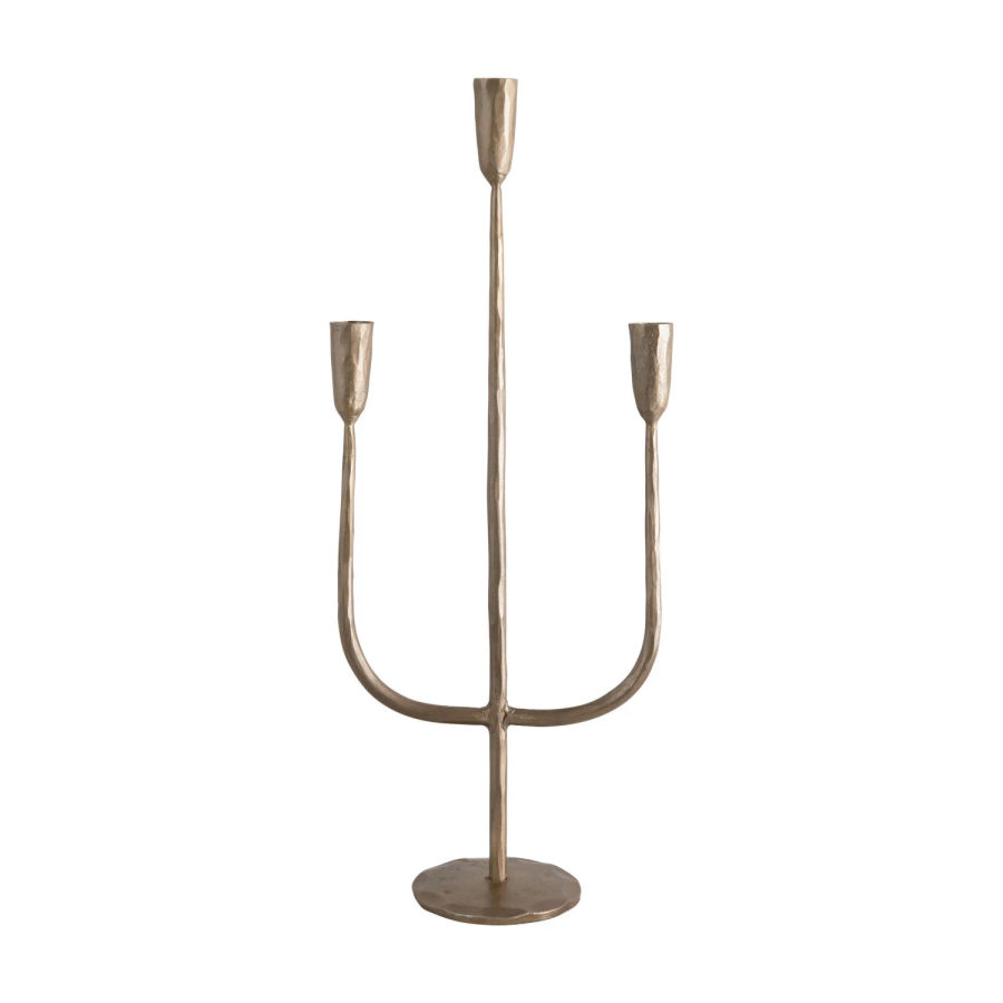 Hand-Forged Metal Candelabra with Antique Finish added by Priscilla M