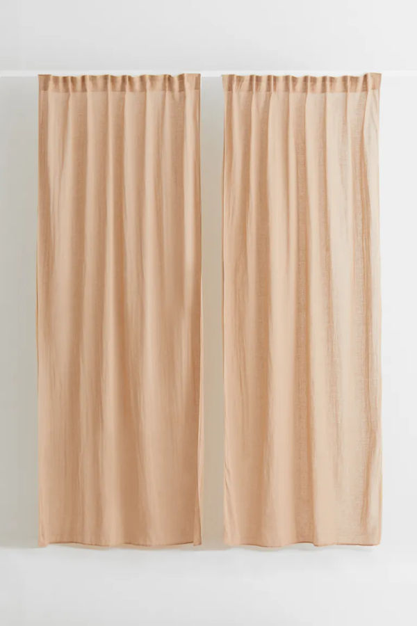 2-pack Multiway Linen-blend Curtains - Beige - Home All | H&M US added by Rebecca Hiremath
