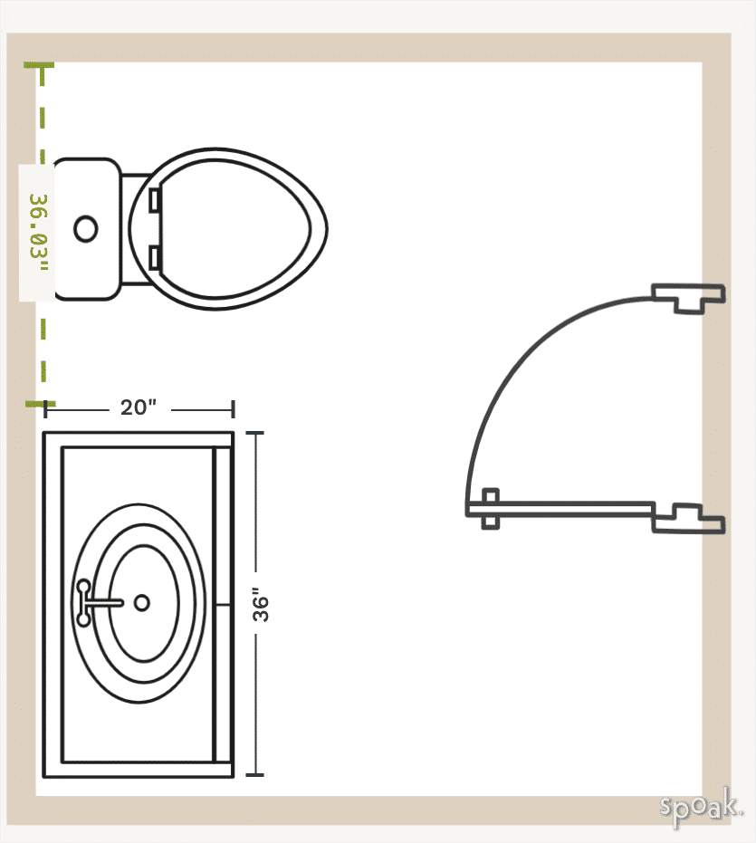 Bathroom Floor Plan designed by Jessica Jacobs