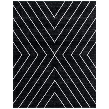 George Oliver Marson Geometric Black/Light Gray Area Rug added by PAMELA SHERMAN