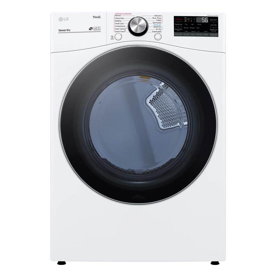 LG Electronics 7.4 cu. ft. Large Capacity Vented Smart Stackable Electric Dryer with Sensor Dry, TurboSteam, Extra Cycles in White DLEX4200W - The Home Depot added by Sarah Patel