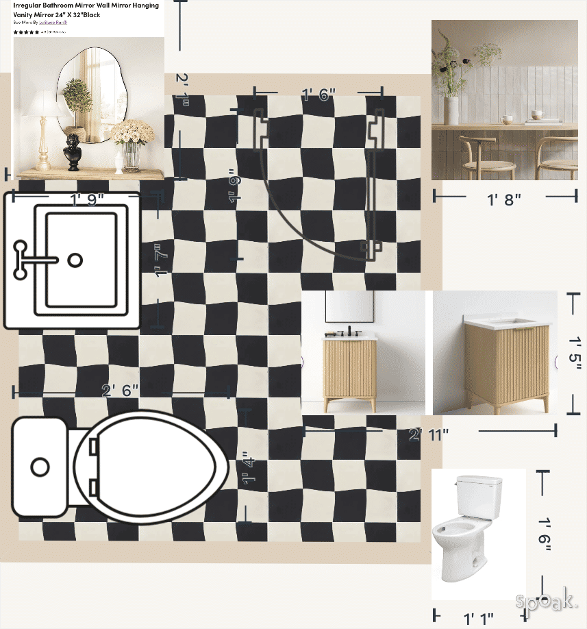 Bathroom Floor Plan designed by Jolanda Scotto