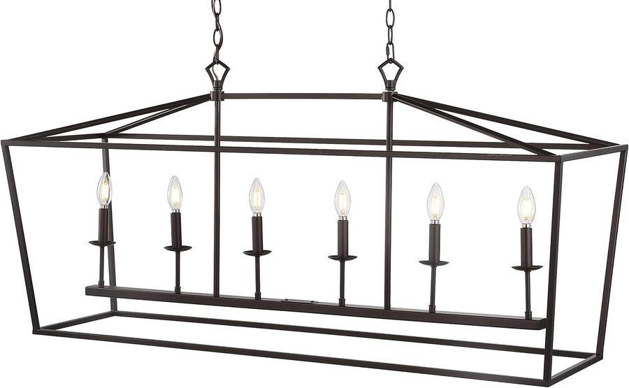 JONATHAN Y JYL7439A Pagoda Lantern Dimmable Adjustable Metal LED Pendant Classic Traditional Farmhouse Dining Room Living Room Kitchen Foyer Bedroom Hallway, 49 in, Oil Rubbed Bronze added by Lauren Kunewa