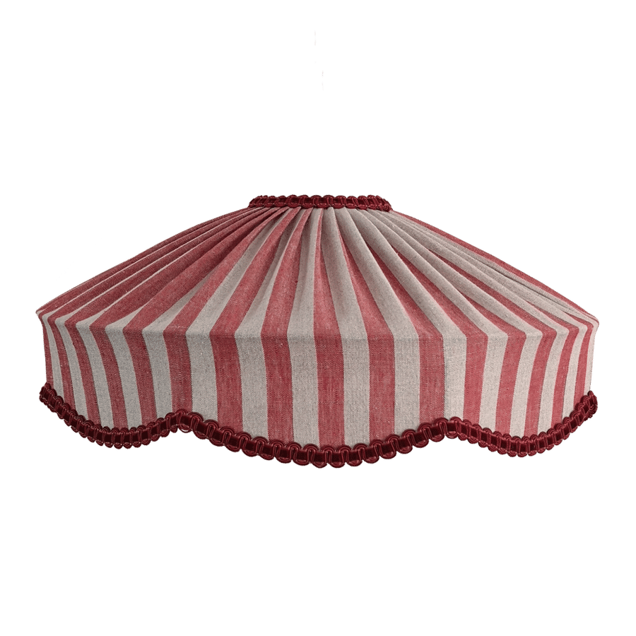 Tiffany Wave Lampshade - Red Tent Stripe - Handmade Fabric Lampshades added by Jessica D'Itri Mares
