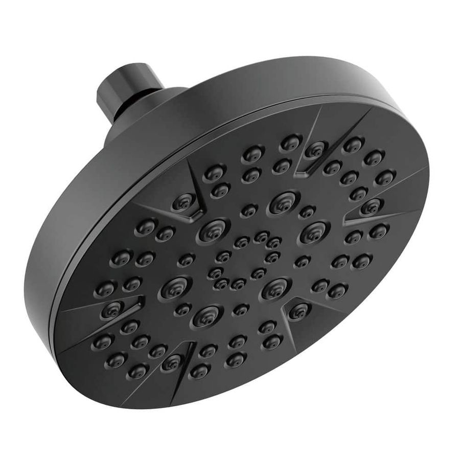 Delta 5-Spray Patterns 1.75 GPM 6 in. Wall Mount Fixed Shower Head in Matte Black 52535-BL - The Home Depot added by Erin Vernon