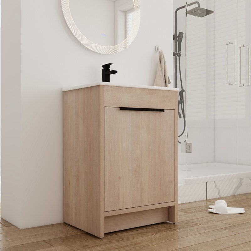 Rivanna 24.34'' Single Bathroom Vanity with Ceramic Top added by Erica Ramon