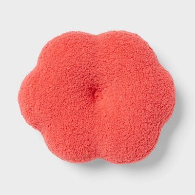Flower Boucle Kids' Decorative Pillow Coral Red - Pillowfort™ added by Stephanie Stras