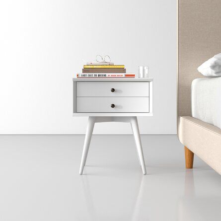 Grady 2 - Drawer Solid Wood Nightstand | AllModern added by Spoak Member