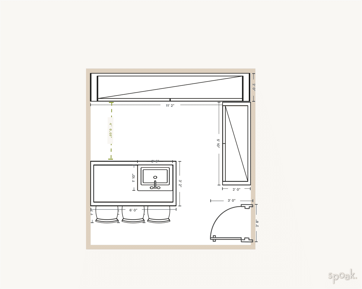 Kitchen Layout designed by Madison Meiers