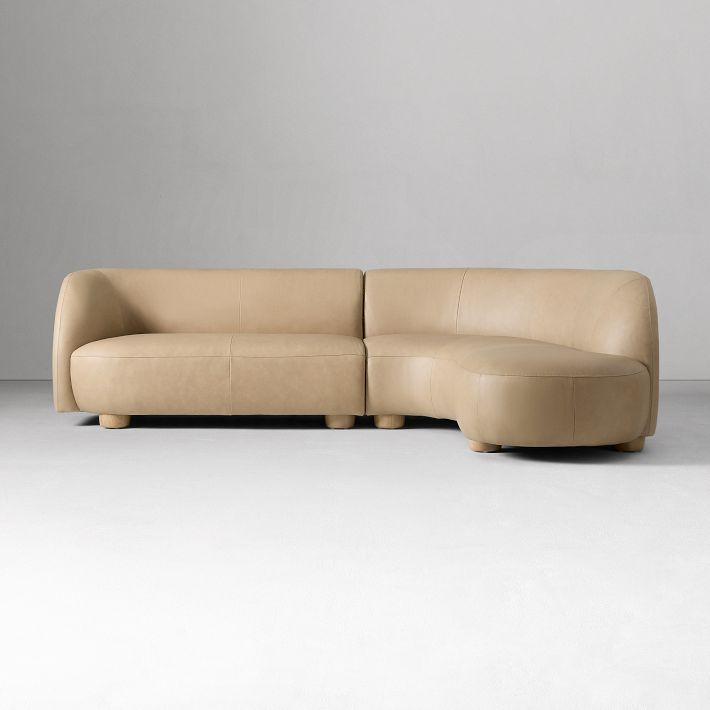 Laurent Leather 2-Piece Wedge Chaise Sectional (111.5") added by Ogechi Harry