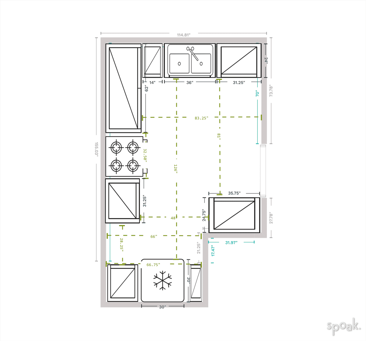 Kitchen Layout designed by Lianne Castillon