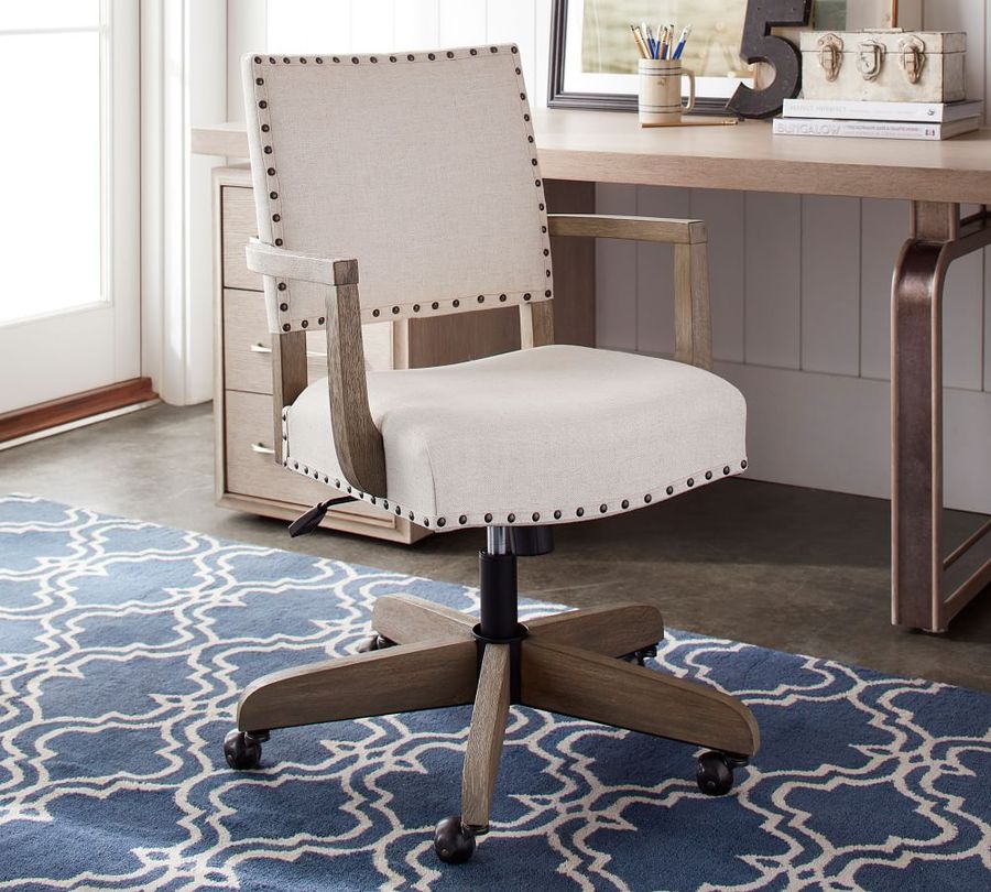 Manchester Upholstered Swivel Desk Chair added by Fabiana Kahn