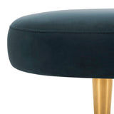 Corinne Velvet Oval Bench, Navy added by Kate Lynn Nemett