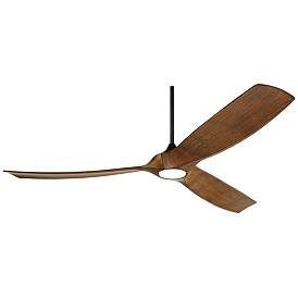 70" Kona Wind Black-Koa LED DC Damp Rated Ceiling Fan with Remote | www.lampsplus.com added by Natasha Ross