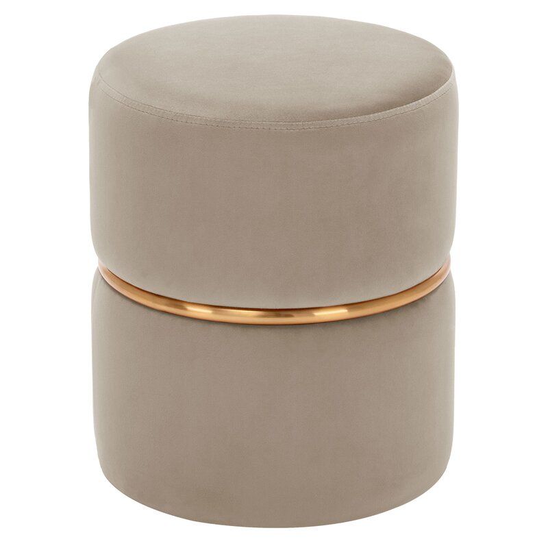 Mercer41 Celynn 14" Wide Velvet Round Standard Ottoman & Reviews | Wayfair added by Jay C. Lynn Interior Designs, LLC