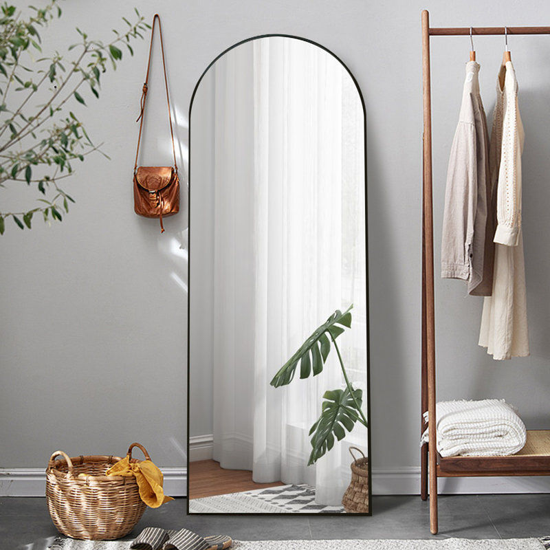BEAUTYPEAK Arched Full Length Floor Mirror 64"x21.1" Full Body Standing Mirror,Black - Walmart.com added by Janae Sullivan