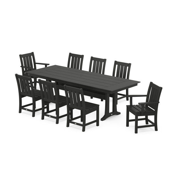 Oxford 9-Piece Farmhouse Dining Set with Trestle Legs added by sallie tyler